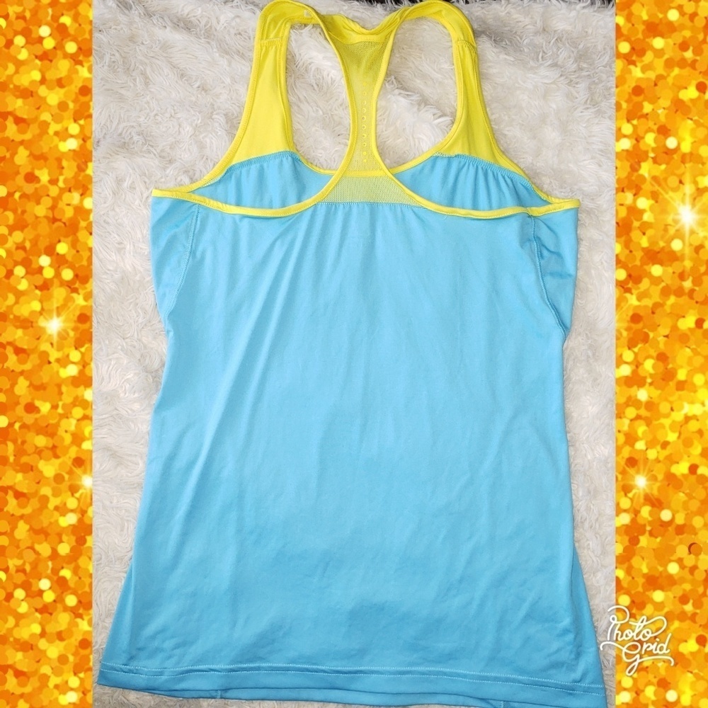 💋Adidas Small climacool tank top yellow blue race - Picture 4 of 5